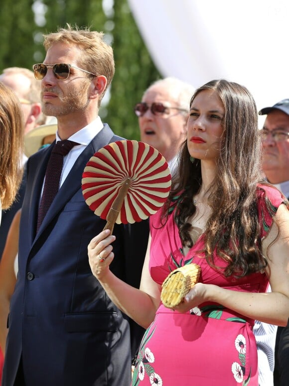 Andrea Casiraghi et Tatiana Santo Domingo. La famille princière de Monaco célébrait le 11 juillet 2015 autour du prince Albert II et de la princesse Charlene les 10 ans de l'avènement du souverain monégasque.