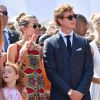 Charlotte Casiraghi, Pierre Casiraghi. La famille princière de Monaco célébrait le 11 juillet 2015 autour du prince Albert II et de la princesse Charlene les 10 ans de l'avènement du souverain monégasque.