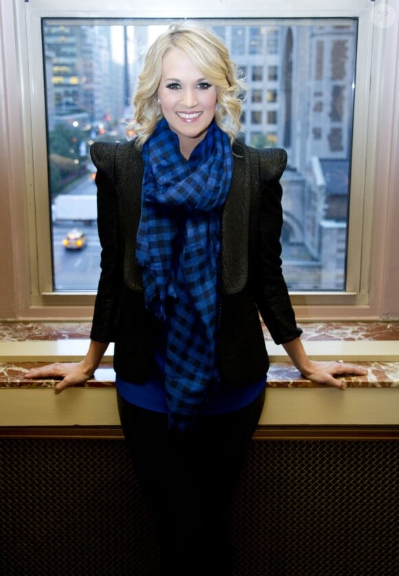 Carrie Underwood, qui jouera dans la nouvelle version de "La Melodie du bonheur" - Personnalites en conference de presse a New York, le 26 octobre 2013. 