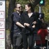 Giovanni Ribisi et sa femme Agyness Deyn se promenent en amoureux à Los Feliz, le 10 mars 2013.