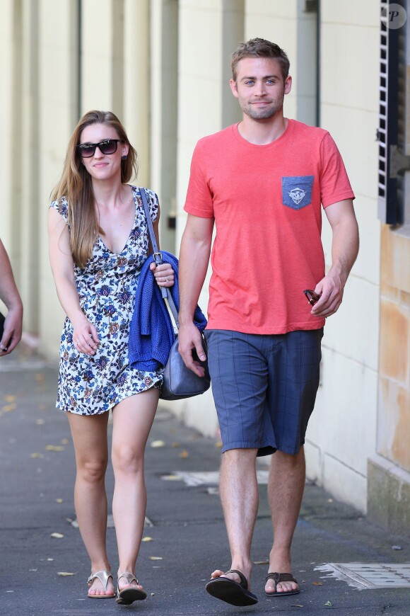Cody Walker et sa partenaire Felicia à Sydney, le 16 avril 2015.