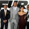 Dwayne Johnson, Ludacris, Tyrese Gibson, Michelle Rodriguez - Avant-première du film "Fast and Furious 7" à Hollywood, le 1er avril 2015.