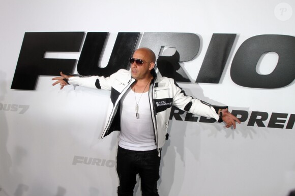Vin Diesel - Avant-première du film "Fast and Furious 7" à Hollywood, le 1er avril 2015.