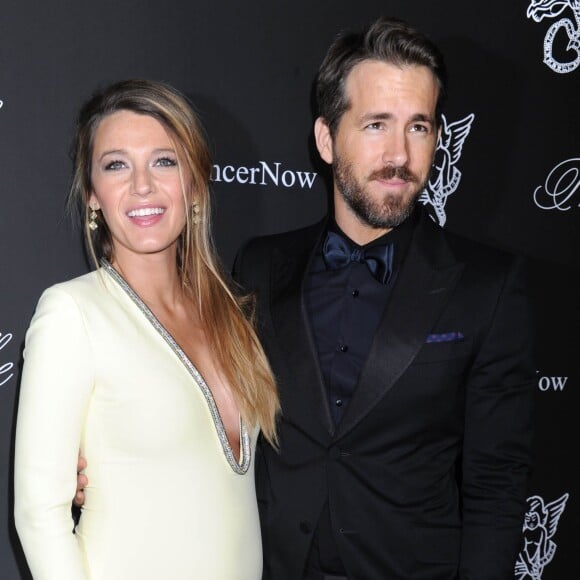 Blake Lively (enceinte) et son mari Ryan Reynolds - People au "Angel Ball 2014" à New York le 20 octobre 2014