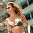AnnaLynne McCord profite d'un après-midi ensoleillé dans une piscine à Riviera Maya. Mexico, le 16 juillet 2015.