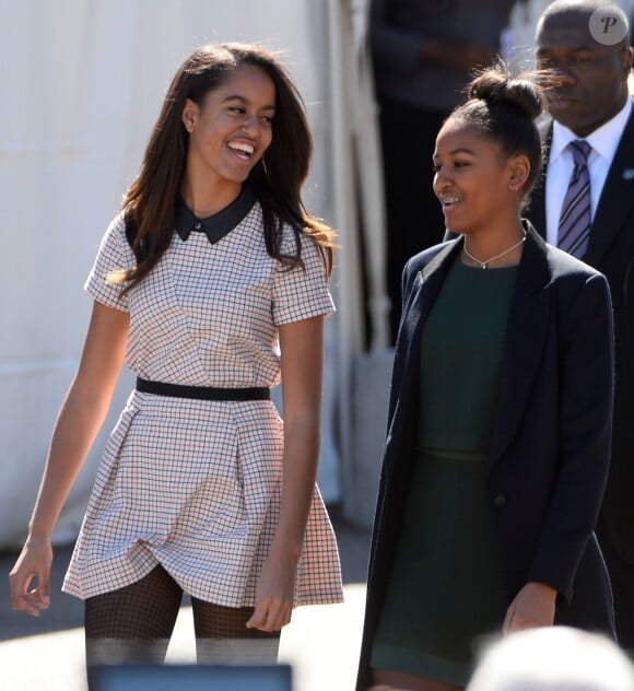 Maria et Sasha Obama à Selma, le 7 mars 2015.
