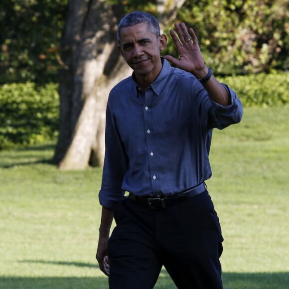 Barack Obama de retour à la Maison Blanche après deux jours à New York. Le 18 juillet 2015.