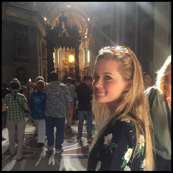 Reese Witherspoon à Rome avec sa fille Ava (photo postée le 11 juillet 2015)