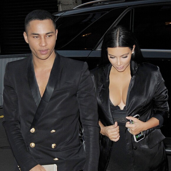 Kim Kardashian (enceinte) et Olivier Rousteing sont allés au Costes à Paris. Le 20 juillet 2015