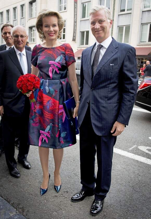La reine Mathilde et le roi Philippe de Belgique - La famille royale de Belgique lors de la Fête Nationale à Bruxelles. Le 20 juillet 2015 20/07/2015 - Bruxelles
