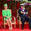 La princesse Claire et le prince Laurent de Belgique lors du défilé militaire de la Fête nationale le 21 juillet 2015 à Bruxelles