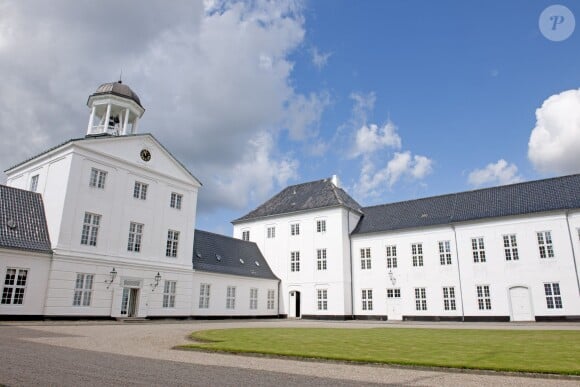 Illustration du palais de Grasten - La famille royale de Danemark lors de la relève de la garde au palais de Grasten, le 24 juillet 2015.