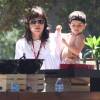 Selma Blair et son ex-mari Jason Bleick organisent une fête d' anniversaire pour les 4 ans de leur fils Arthur à Los Angeles, le samedi 25 juillet 2015.
