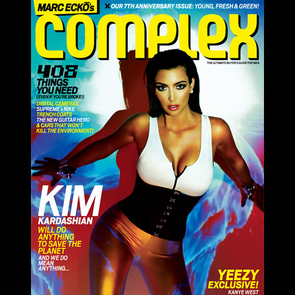 Kim Kardashian en couverture du magazine Complex. Numéro d'avril/mai 2009.