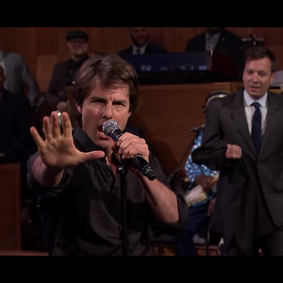 Tom Cruise et Jimmy Fallon au jeu du Lip Sync Battle au Tonight Show. (capture d'écran)