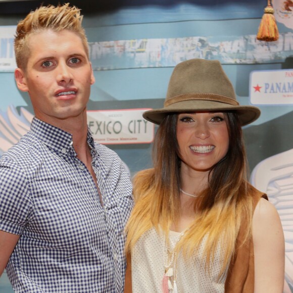 Benoît Dubois, Capucine Anav (Le Mag) - Photocall des "Anges 7" au Barrio Latino à Paris, le 26 mai 2015.