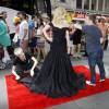 Le musée Madame Tussauds de New York dévoile au public le double de cire de l'actrice Scarlett Johansson à New York le 30 juillet 2015.