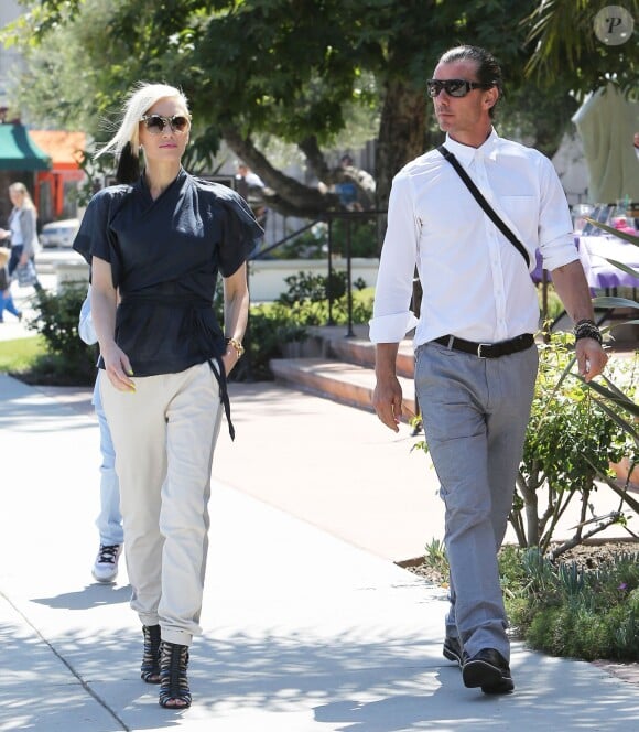 Exclusif - Gwen Stefani est allée à l'église en famille avec son mari Gavin Rossdale, le jour de la fête des mères. Los Angeles, le 10 mai 2015.