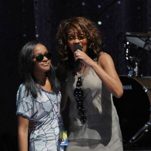 Whitney Houston et Bobbi Kristina Brown en concert pour le Good Morning America Summer Concert Series, à New York City, le 1er septembre 2009