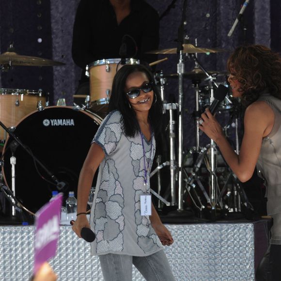 Whitney Houston et Bobbi Kristina Brown en concert pour le Good Morning America Summer Concert Series, à New York City, le 1er septembre 2009