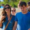 Iker Casillas avec sa compagne Sara Carbonero à Porto, le 30 juillet 2015