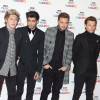 Le groupe One Direction (Niall Horan, Zayn Malik, Liam Payne, Louis Tomlinson, Harry Styles) - Soirée des "BBC Music Awards" à Londres, le 11 décembre 2014.