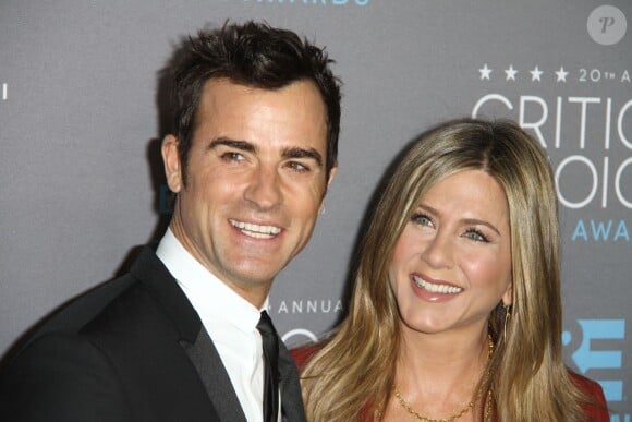 Jennifer Aniston et son fiancé Justin Theroux - La 20ème soirée annuelle des "Critics Choice Movie Awards" à Hollywood, le 15 janvier 2015.  The 20th Annual Critics Choice Movie Awards held at Palladium in Hollywood, California on January 15th, 2015.15/01/2015 - Hollywood