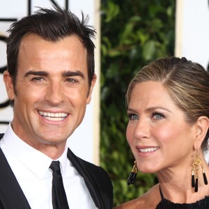 Jennifer Aniston et son fiancé Justin Theroux - La 72ème cérémonie annuelle des Golden Globe Awards à Beverly Hills, le 11 janvier 2015.  The 72nd Annual Golden Globe Awards held at the Beverly Hilton Hotel in Beverly Hills, California on January 11th, 2015.11/01/2015 - Beverly Hills