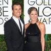 Jennifer Aniston et son fiancé Justin Theroux - La 72e cérémonie annuelle des Golden Globe Awards à Beverly Hills, le 11 janvier 2015.