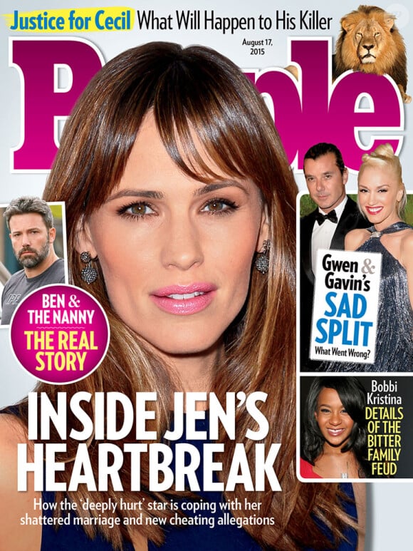 Couverture du magazine People sur les histoires entre Jennifer Garner et Ben Affleck.