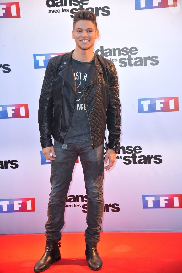 Rayane Bensetti au photocall de présentation de la nouvelle saison de Danse avec les stars 5, le 10 septembre 2014.