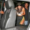 Kendall Jenner et Hailey Baldwin quittent le restaurant The Nice Guy à l'issue du dîner d'anniversaire de Kylie Jenner. Los Angeles, le 9 août 2015.