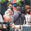 Exclusif - Les actrices Melissa McCarthy et Kristen Wiig en costume de Ghostbuster à Boston le 30 juin 2015. 