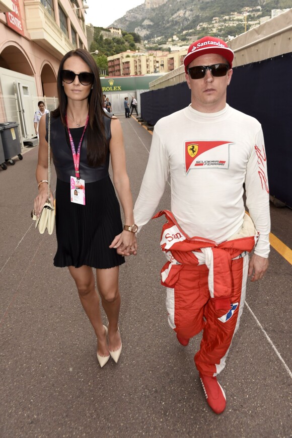 Kimi Räikkönen et sa compagne Minttu Virtanen - Personnalités dans les coulisses (Paddock) du Grand Prix de Formule 1 de Monaco à Monaco, le 23 mai 2015.23/05/2015 - Monaco