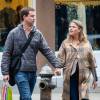 Jenna Bush, enceinte, et son mari Henry Hager vont faire du shopping a New York, le 7 avril 2013.