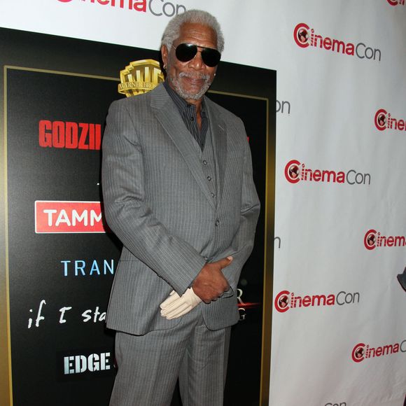 Morgan Freeman - People à la présentation du "CinemaCon 2014 Warner Bros" à Las Vegas, le 27 mars 2014.  