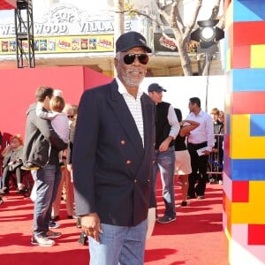 Morgan Freeman - Première du film "La Grande Aventure Lego" à Westwood, le 1er février 2014.  