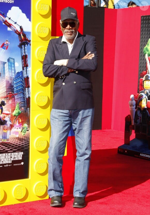 Morgan Freeman - Premiere du film "La Grande Aventure Lego" a Westwood, le 1er février 2014