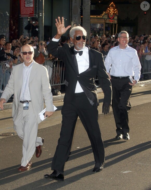 Morgan Freeman - Premiere du film "Oblivion" a Hollywood, le 10 avril 2013.  