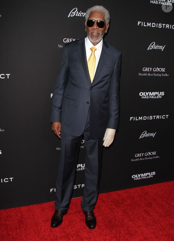 Morgan Freeman - Premiere du film "Olympus Has Fallen" ("La Chute de la Maison Blanche") a Hollywood, le 18 mars 2013. 