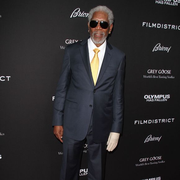 Morgan Freeman - Premiere du film "Olympus Has Fallen" ("La Chute de la Maison Blanche") a Hollywood, le 18 mars 2013. 