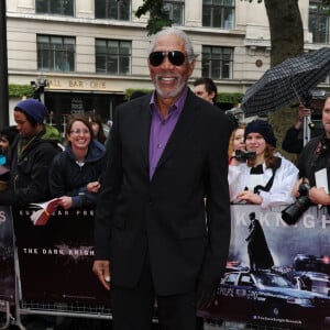 Morgan freeman lors de l'avant-première de  'The Dark Knight Rises' à Londres le 18 juillet 2012 