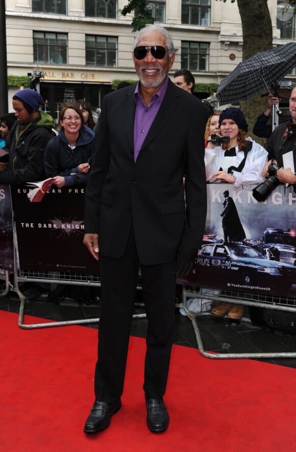Morgan freeman lors de l'avant-première de  'The Dark Knight Rises' à Londres le 18 juillet 2012 