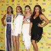 Les membres du groupe "Little Mix" posant dans la salle de presse aux Teen Choice Awards 2015 à Los Angeles, le 16 août 2015.  