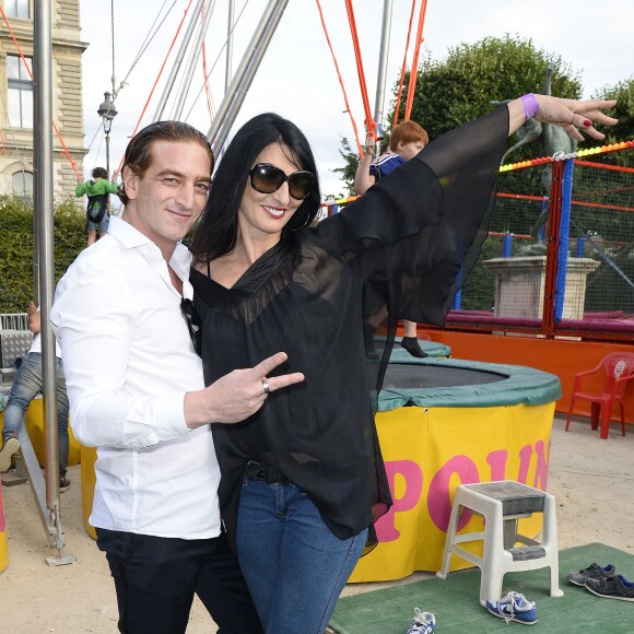 Ludovic Chancel (le fils de Sheila) et sa femme Sylvie Ortega Munos - Ouverture de la fête des Tuileries 2014 à Paris