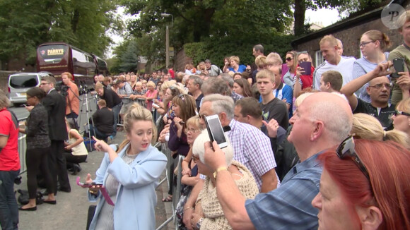 Obsèques de Cilla Black à Woolton (Liverpool) le 20 août 2015.