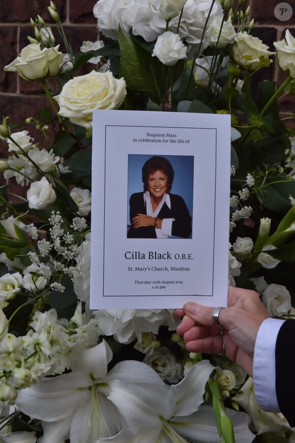 Illustration - Obsèques de Cilla Blacks en l'église de St. Mary à Liverpool, le 20 août 2015.
