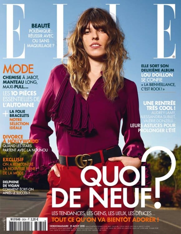 Le magazine Elle du 21 août 2015 a mis en couverture Lou Doillon