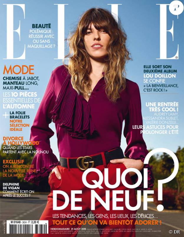 Le magazine Elle du 21 août 2015 a mis en couverture Lou Doillon