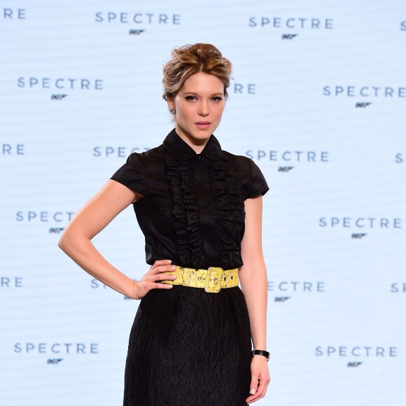 Léa Seydoux lors de la conférence de presse de présentation du tournage du film Spectre à Londres le 4 décembre 2014